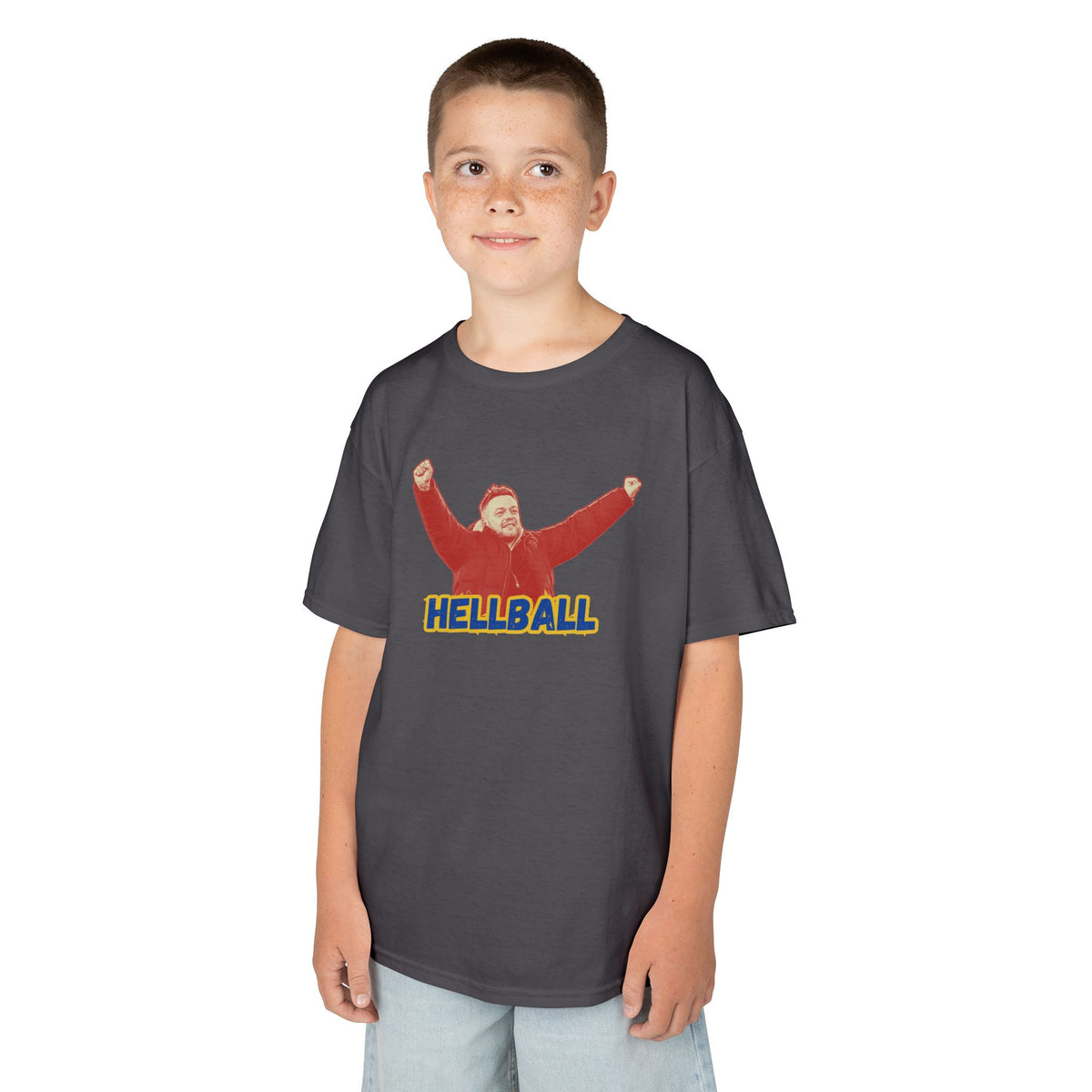 Kids 'HELLBALL' Gaffa Graphic Tee — In Kim we Trust