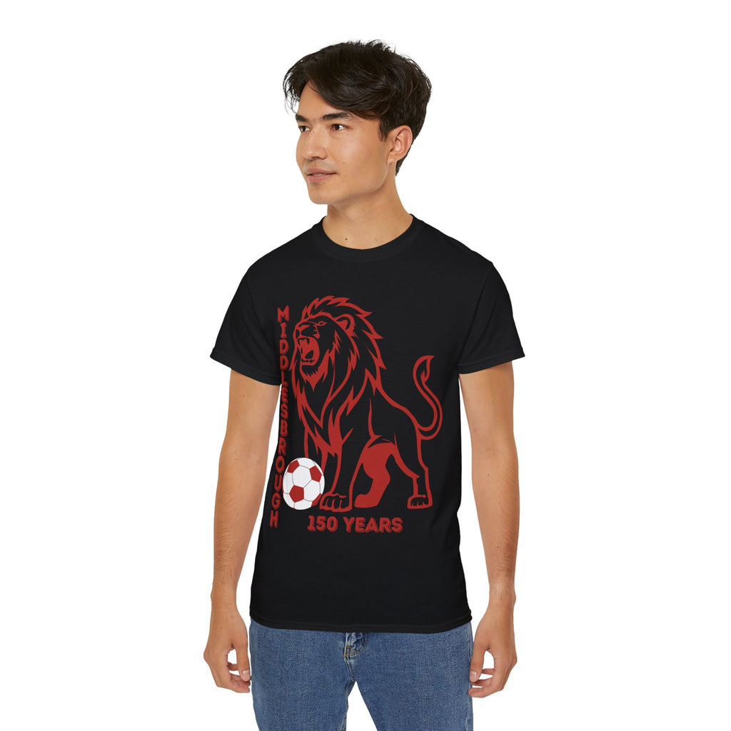 Black/Red Middlesbrough 150 Years Lion Football T-Shirt
