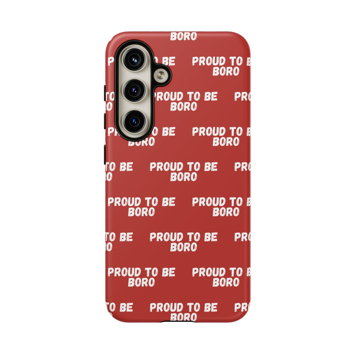 "PROUD TO BE BORO" Phone Case — Red Pattern Tough Case