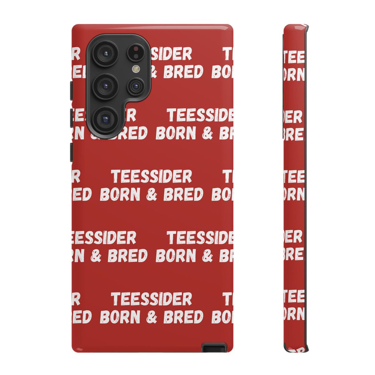 "TEESSIDE BORN & BRED" Phone Case — Red Pattern Tough Case