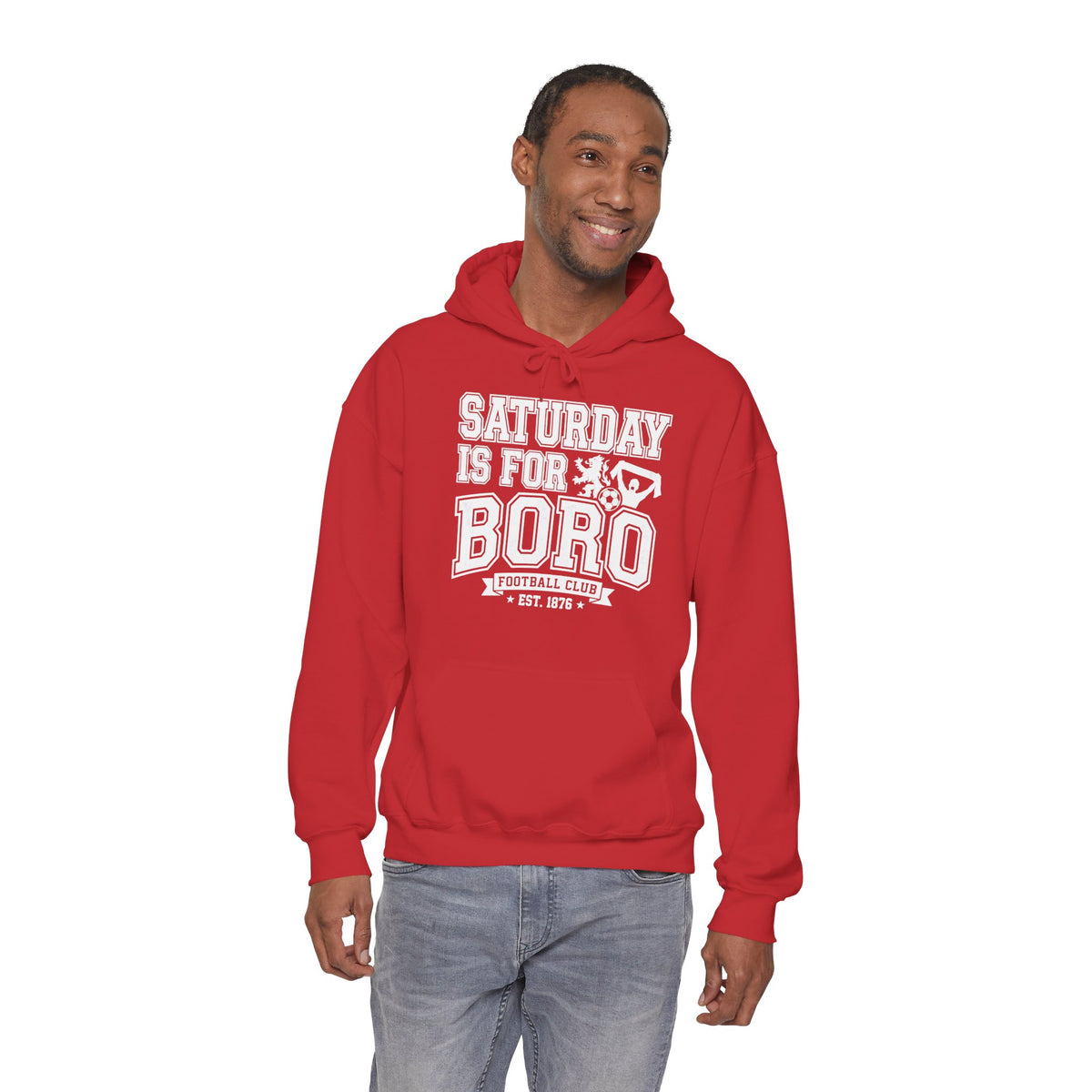 Saturday Is For Boro Hoodie — Football Fan Crewneck Pullover