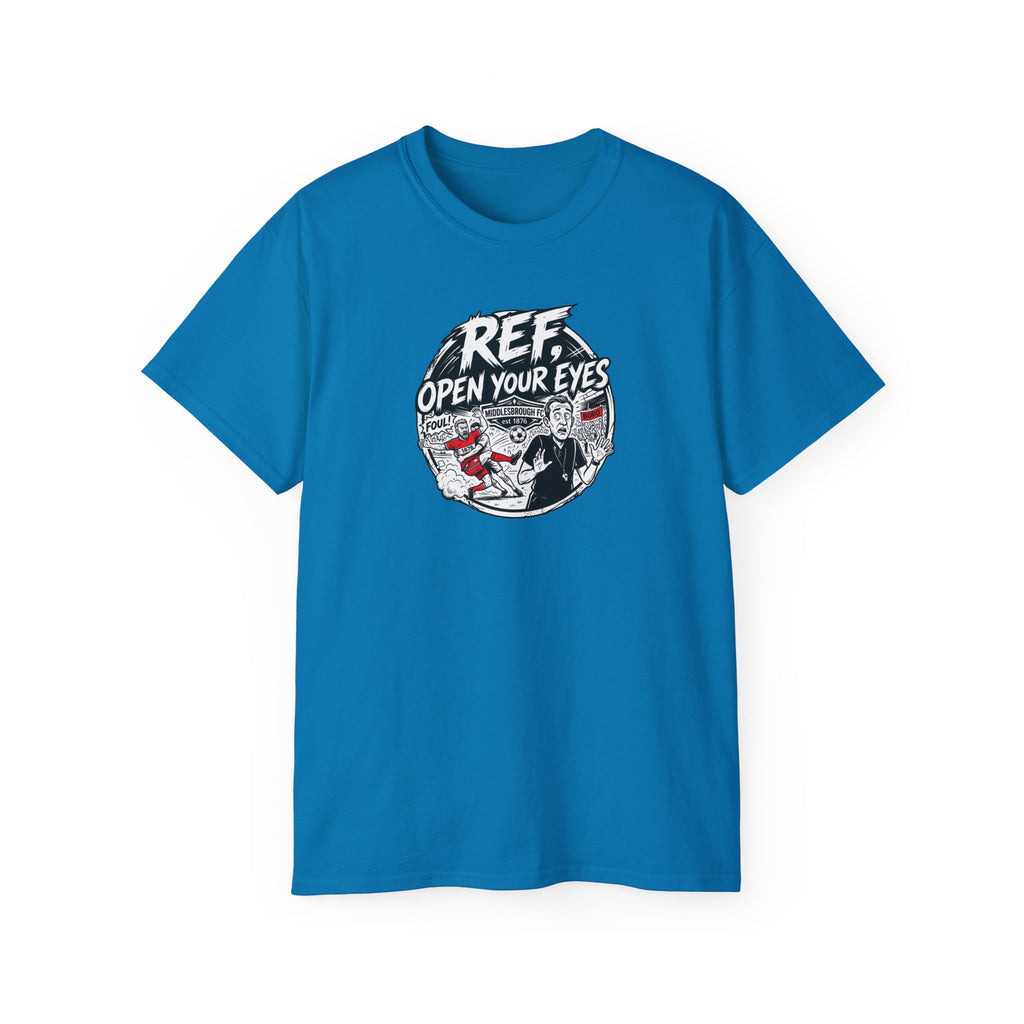 BORO T-Shirt — “Ref: Open Your Eyes” Graphic Tee (Comic-book Style Humour)