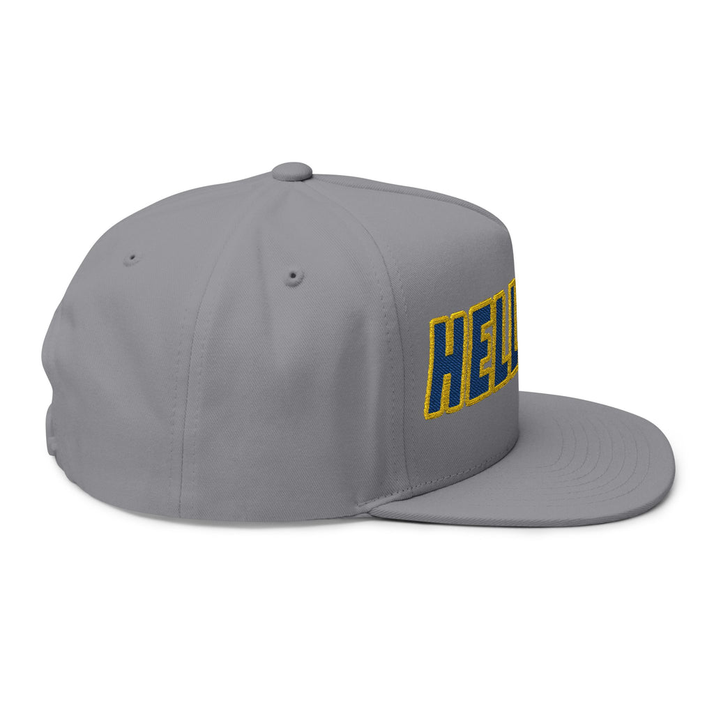 BORO Flat Bill Cap — Embroidered 'HELLBALL' Bold Font Snapback Hat