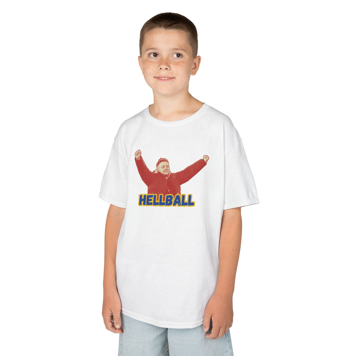 Kids 'HELLBALL' Gaffa Graphic Tee — In Kim we Trust