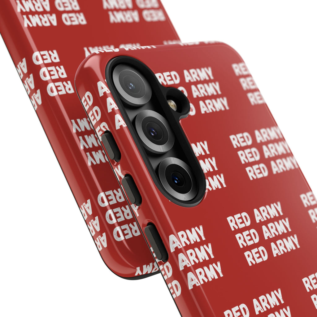 "RED ARMY RED ARMY RED ARMY" Phone Case — Red Pattern Tough Case