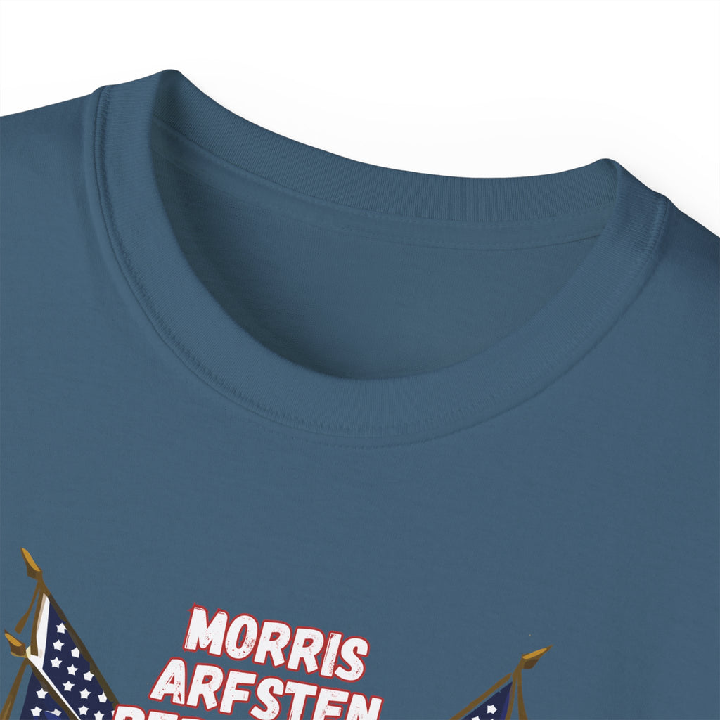 American Flag Graphic Cotton T-Shirt - Morris, Arfsten and Berhalter - Patriotic 'Middlesbros' Tee