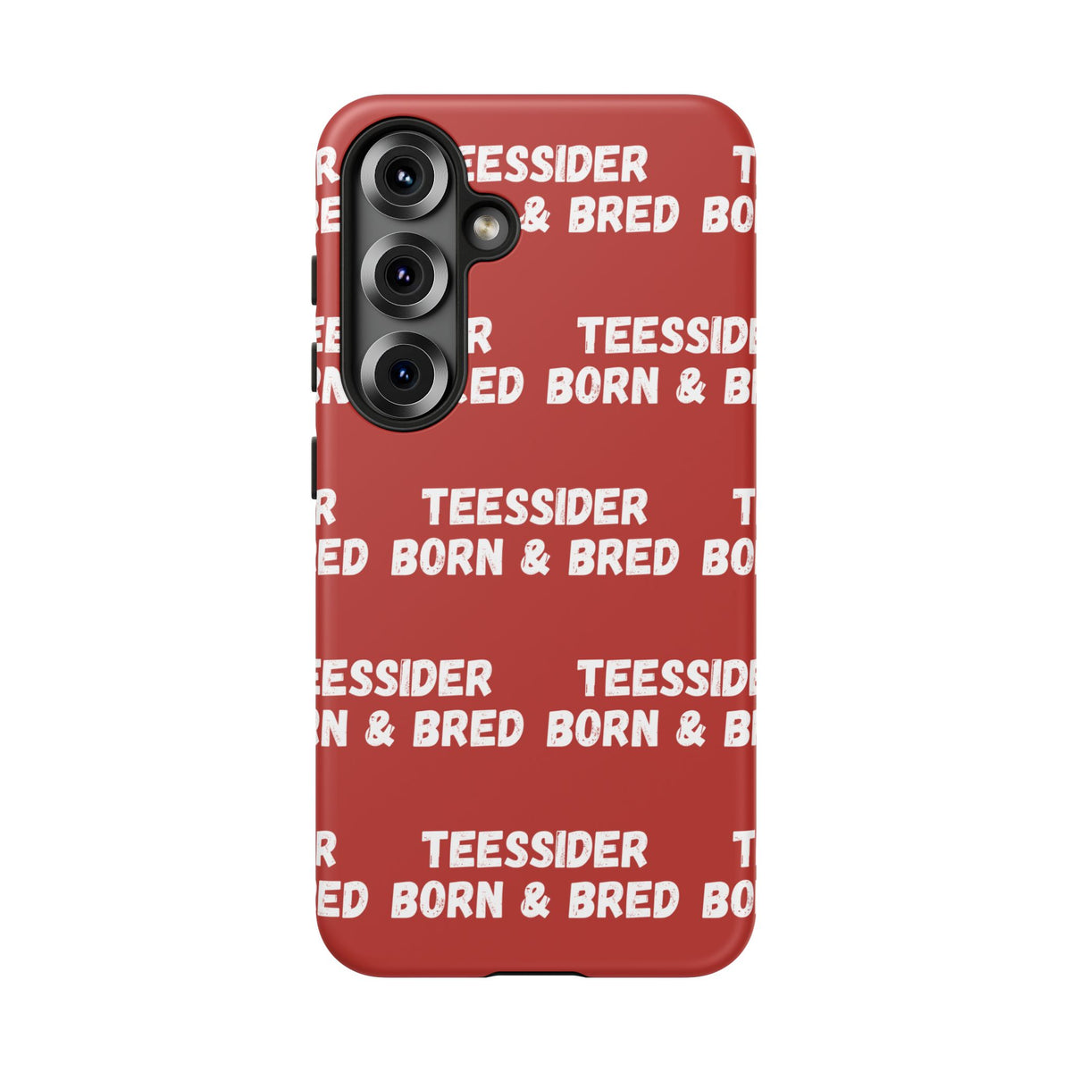 "TEESSIDE BORN & BRED" Phone Case — Red Pattern Tough Case