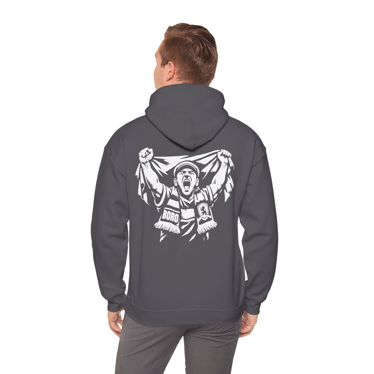BORO Super Fan Hoodie — Middlesbrough Football Supporter 'back print'