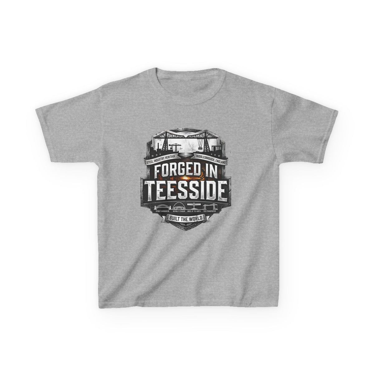 Kids Tee — "Forged in Teesside" BORO Industrial Shirt