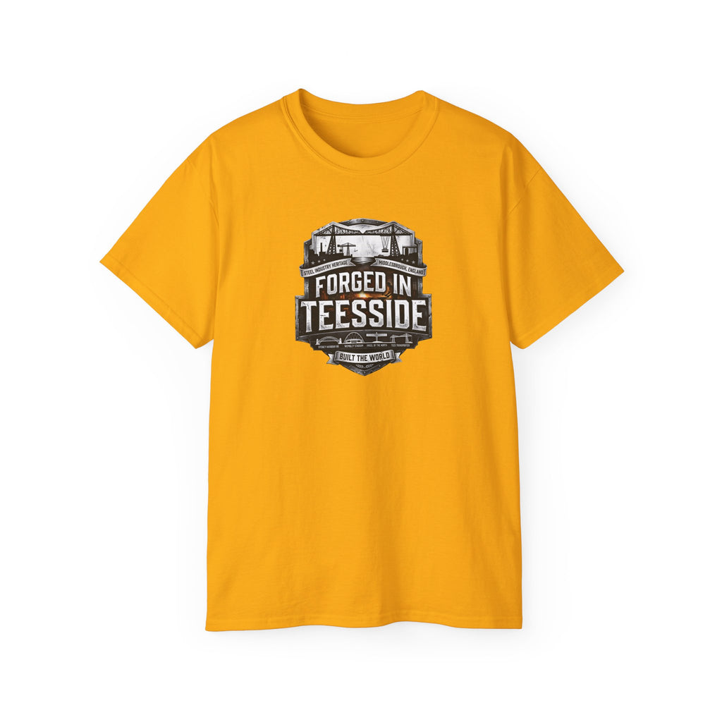 Forged in Teesside Graphic Tee, Industrial England T‑Shirt, Teesside Built The World, British Steel