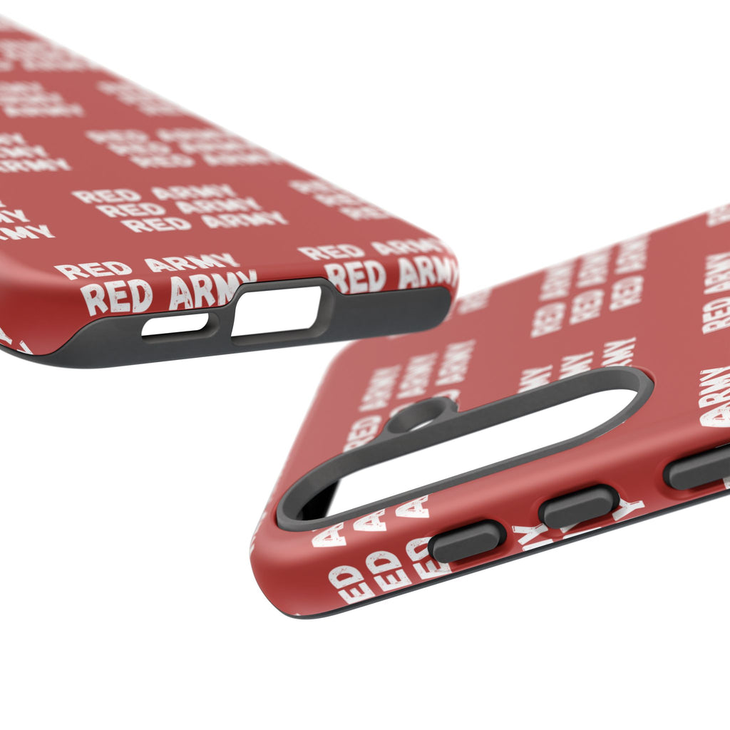 "RED ARMY RED ARMY RED ARMY" Phone Case — Red Pattern Tough Case