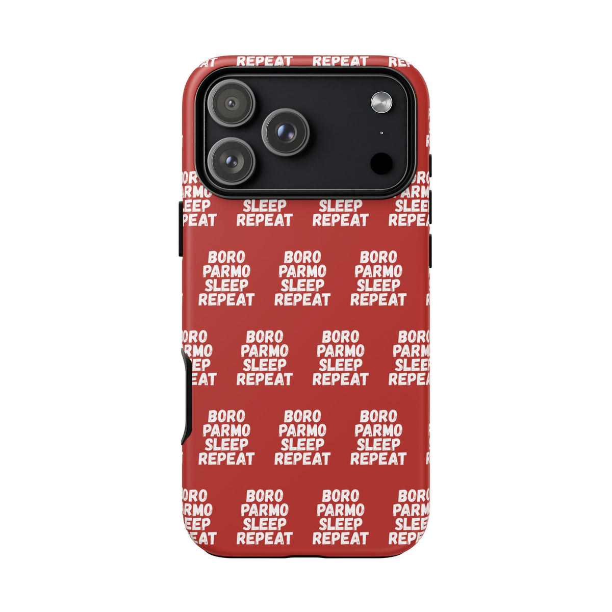 "BORO PARMO SLEEP REPEAT" Phone Case — Red Pattern Tough Case