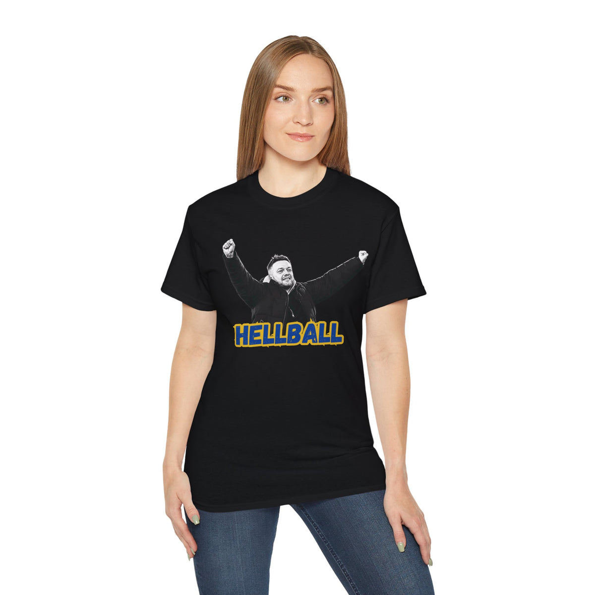 Hellball T‑Shirt — Retro Gaffer Graphic Tee, in Kim we trust