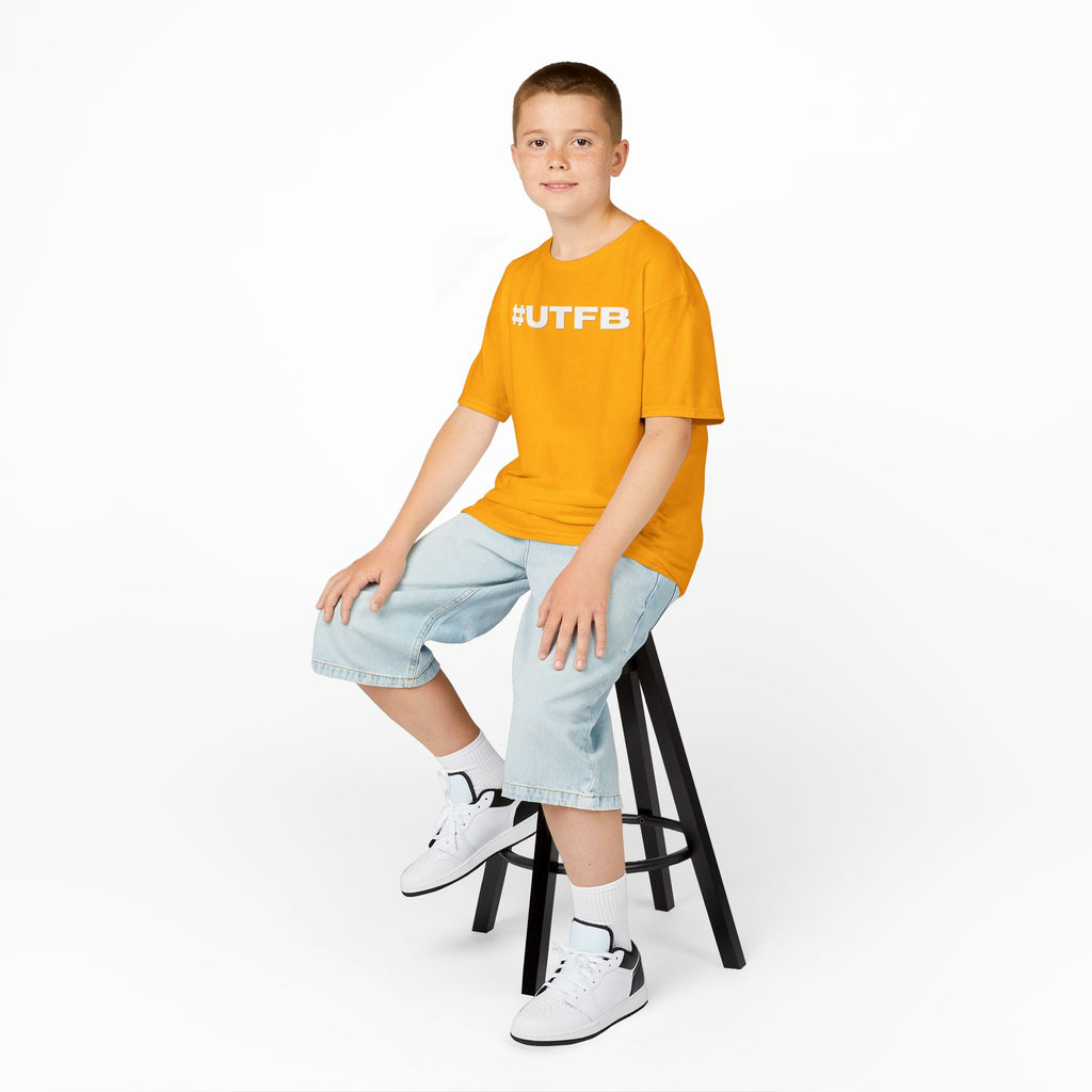 Kids BORO Tee — White #UTFB Graphic Youth T-Shirt