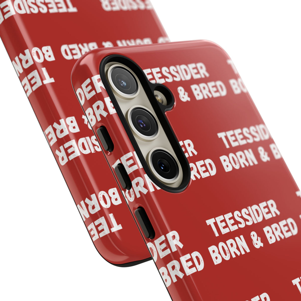 "TEESSIDE BORN & BRED" Phone Case — Red Pattern Tough Case