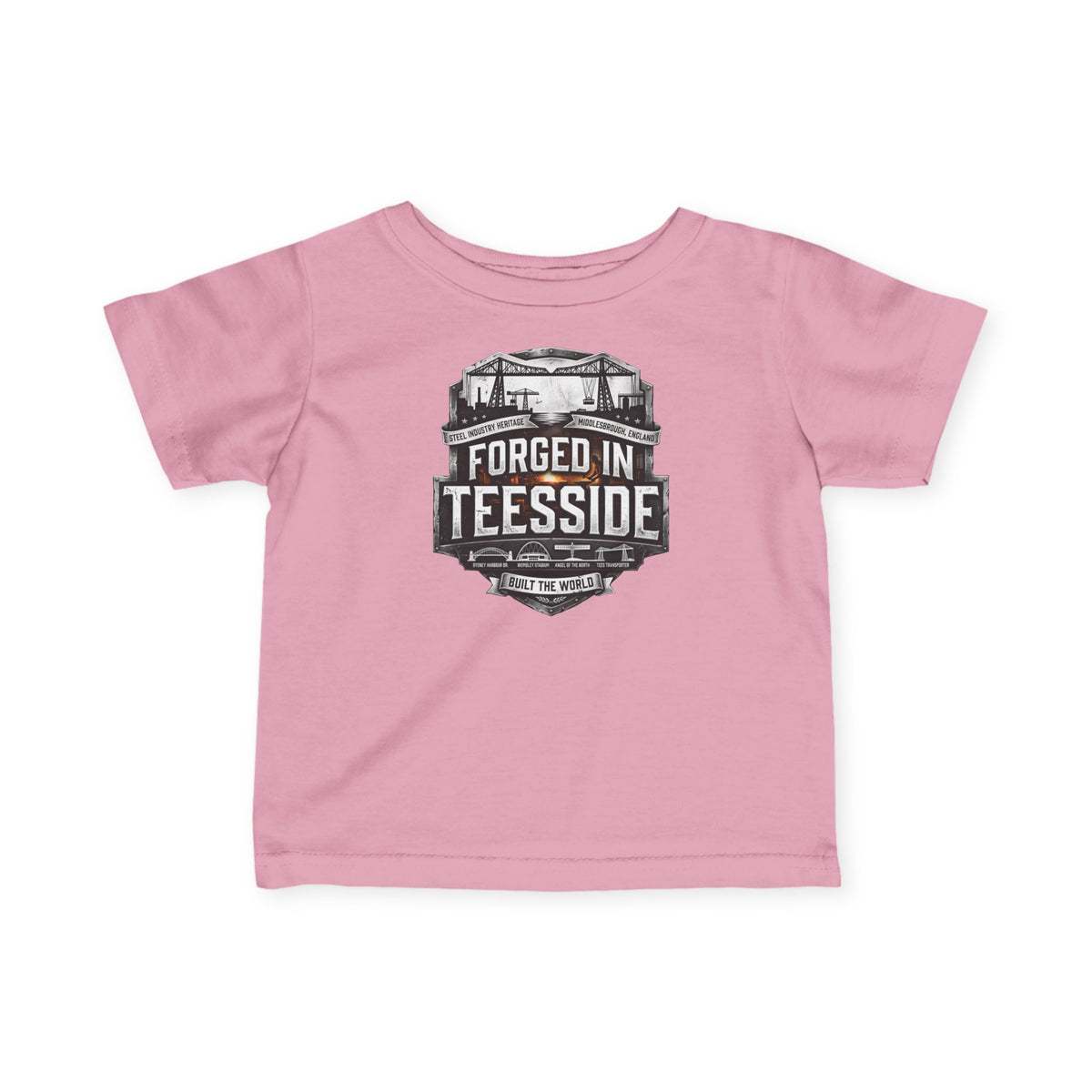 Infant Tee — "Forged in Teesside" Baby T‑Shirt (Newborn to Toddler)