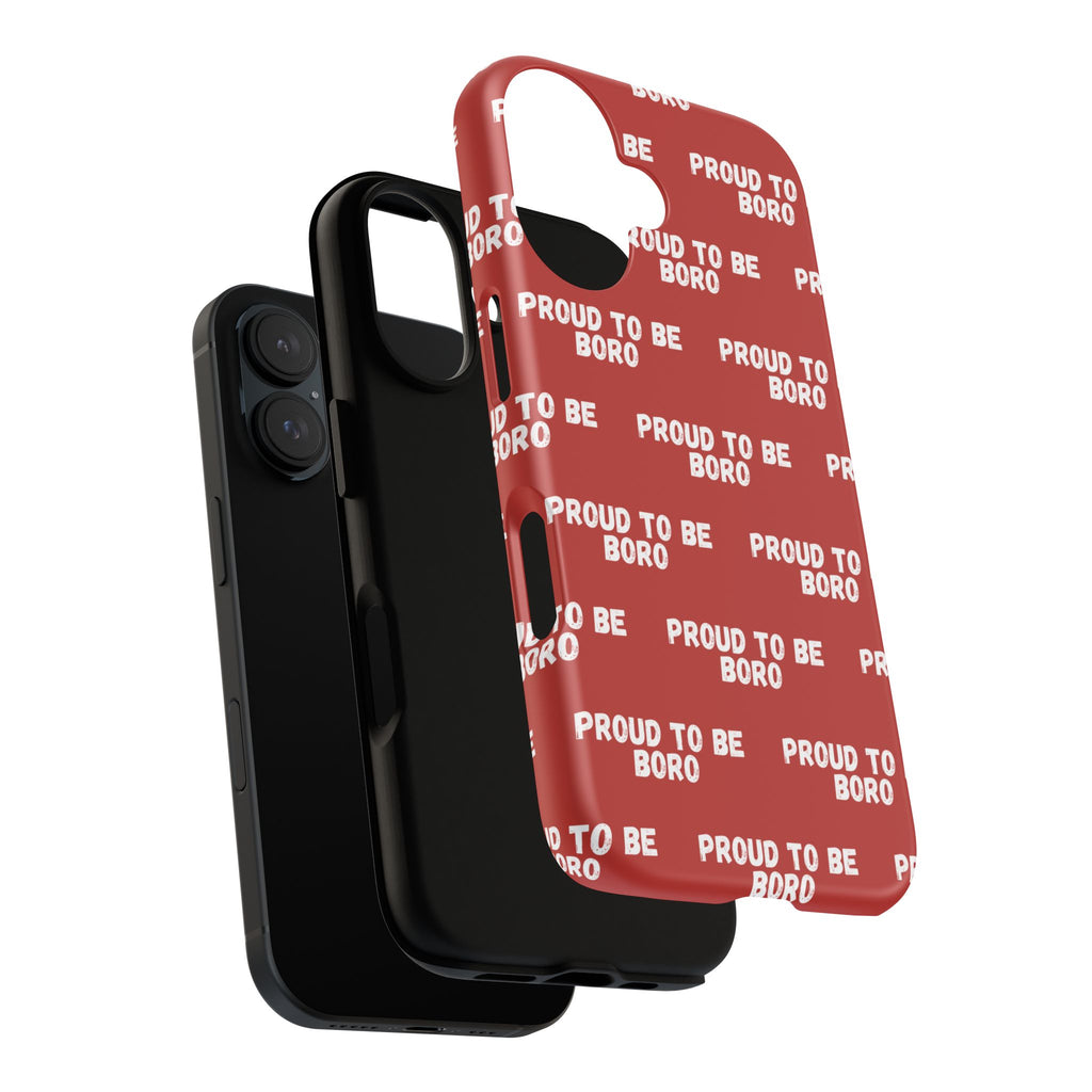 "PROUD TO BE BORO" Phone Case — Red Pattern Tough Case