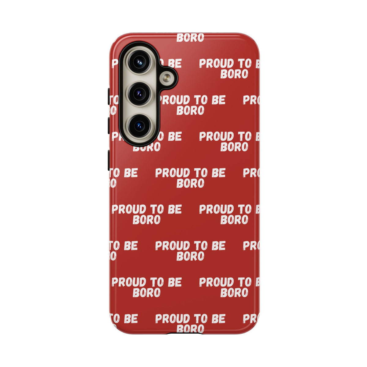 "PROUD TO BE BORO" Phone Case — Red Pattern Tough Case