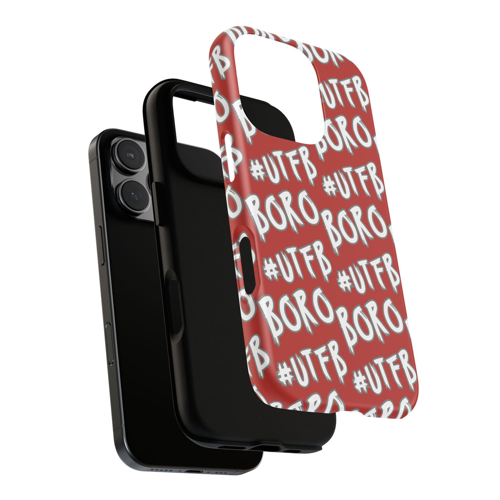 Phone Case — Red #UTFB BORO Pattern Protective Case