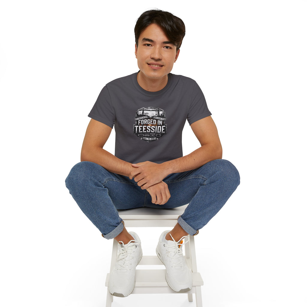 Forged in Teesside Graphic Tee, Industrial England T‑Shirt, Teesside Built The World, British Steel