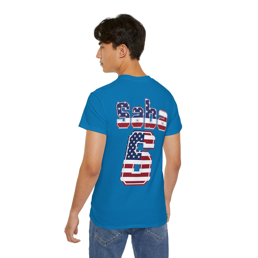 Sabastian Berhalter Number 6 USA Flag Shirt for the BORO 'back print only'