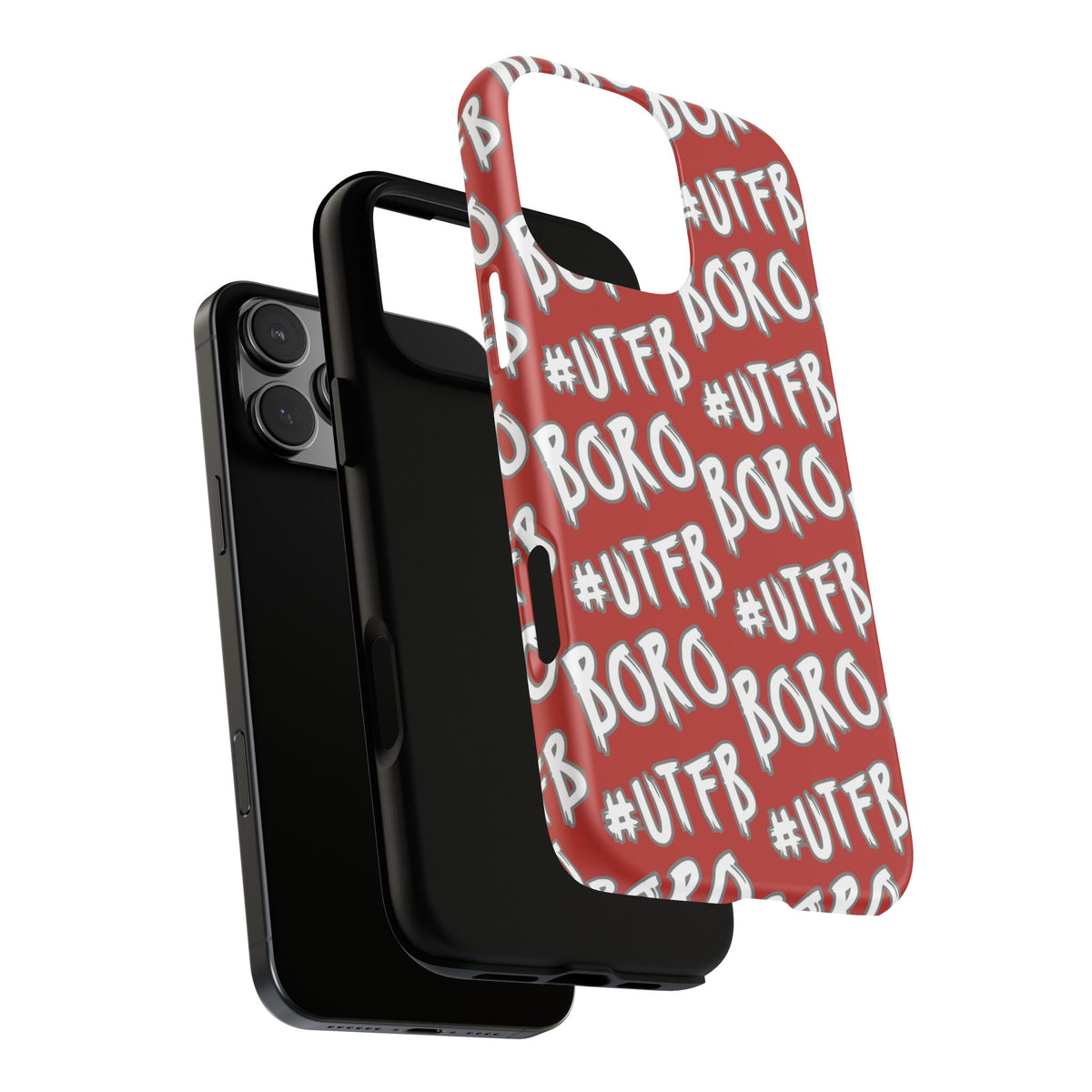 Phone Case — Red #UTFB BORO Pattern Protective Case