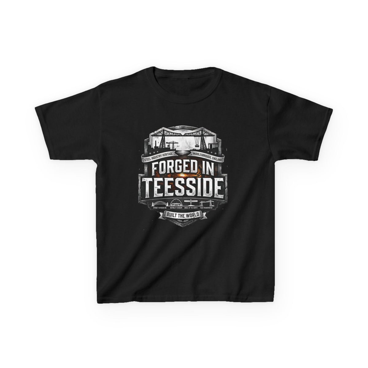 Kids Tee — "Forged in Teesside" BORO Industrial Shirt
