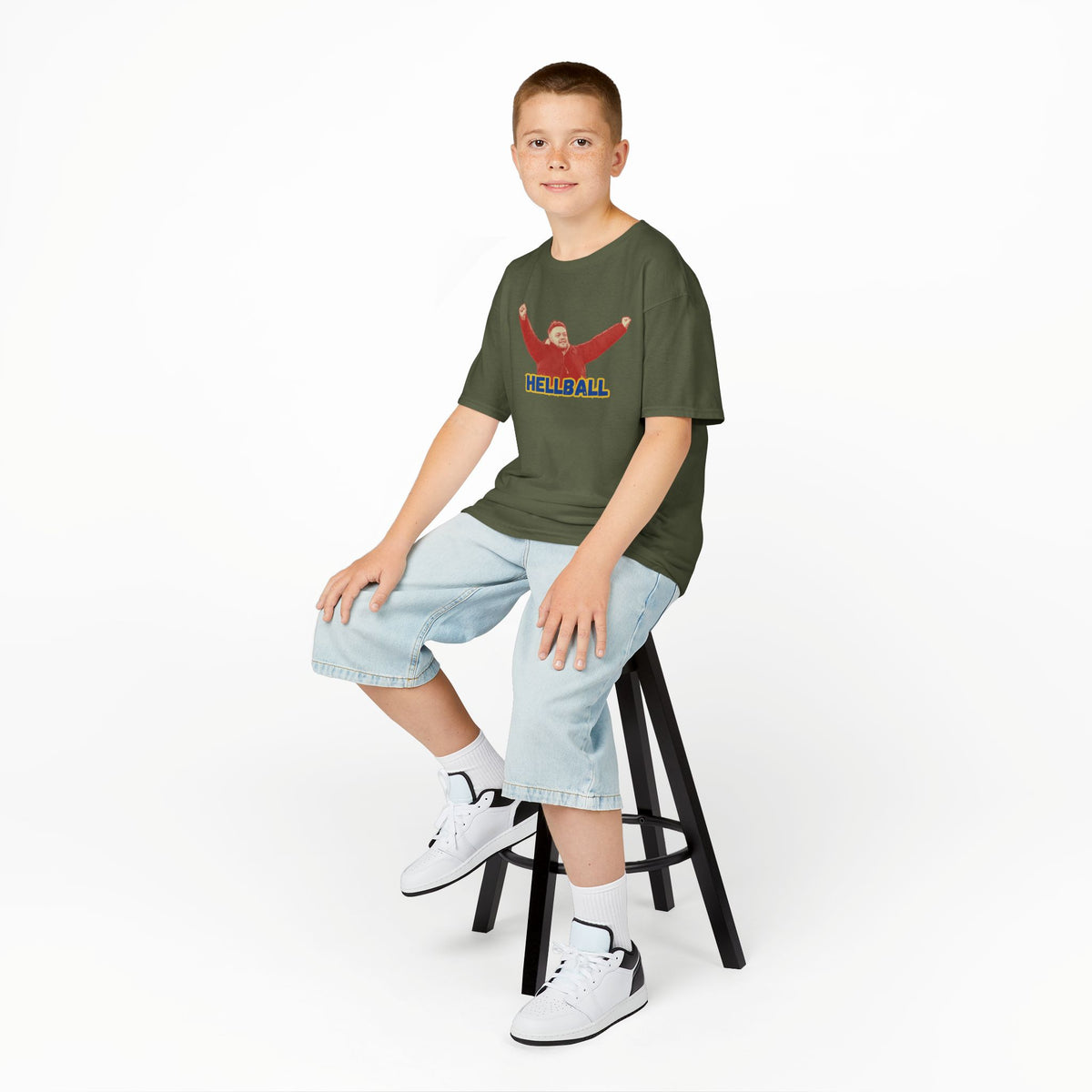 Kids 'HELLBALL' Gaffa Graphic Tee — In Kim we Trust