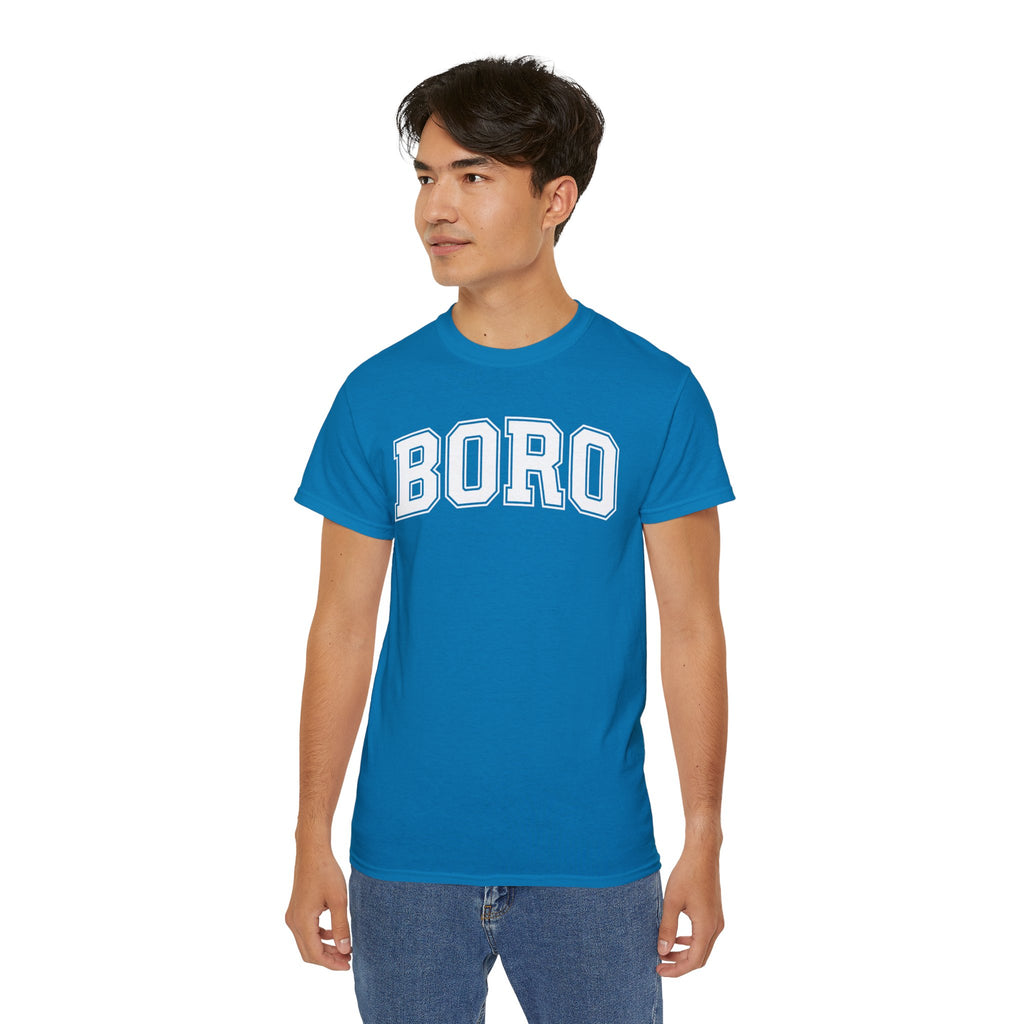 BORO Collegiate Graphic Tee — Classic UNI Lettering T-Shirt