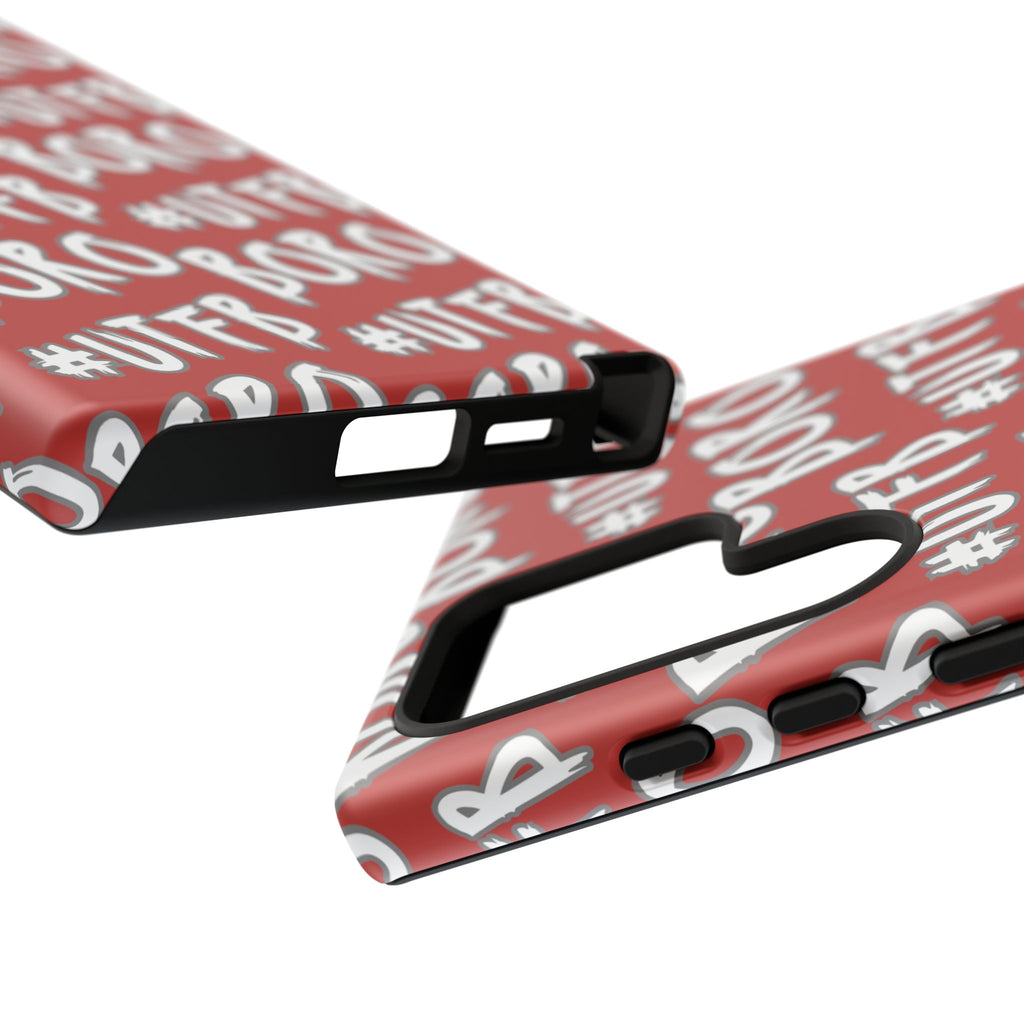 Phone Case — Red #UTFB BORO Pattern Protective Case