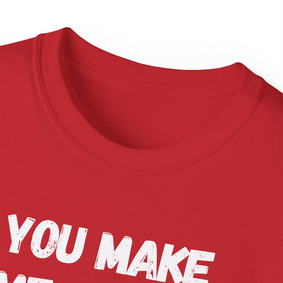 You Make Me Happy When Skies Are Grey T-Shirt — Retro BORO Messy Font Tee