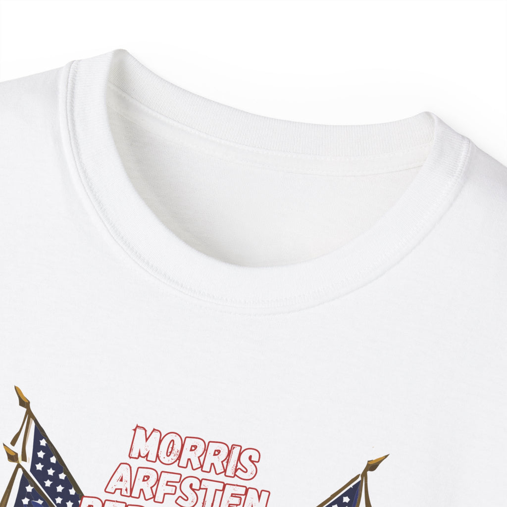 American Flag Graphic Cotton T-Shirt - Morris, Arfsten and Berhalter - Patriotic 'Middlesbros' Tee
