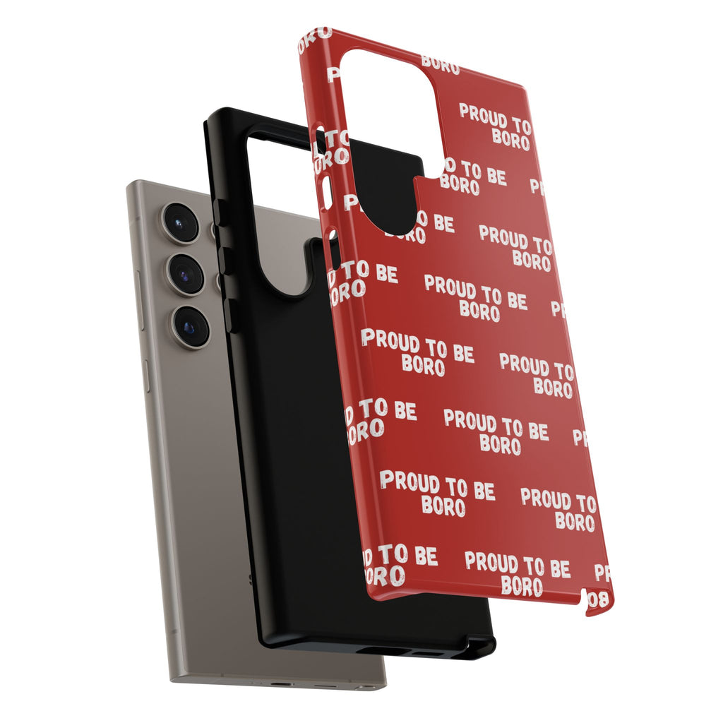 "PROUD TO BE BORO" Phone Case — Red Pattern Tough Case