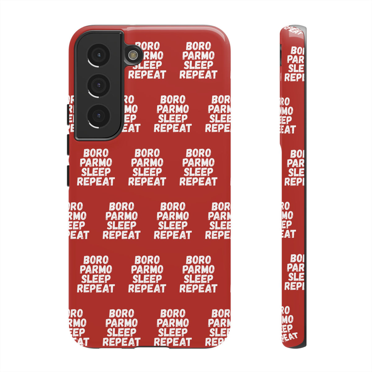 "BORO PARMO SLEEP REPEAT" Phone Case — Red Pattern Tough Case