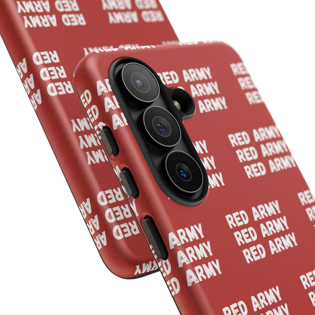 "RED ARMY RED ARMY RED ARMY" Phone Case — Red Pattern Tough Case