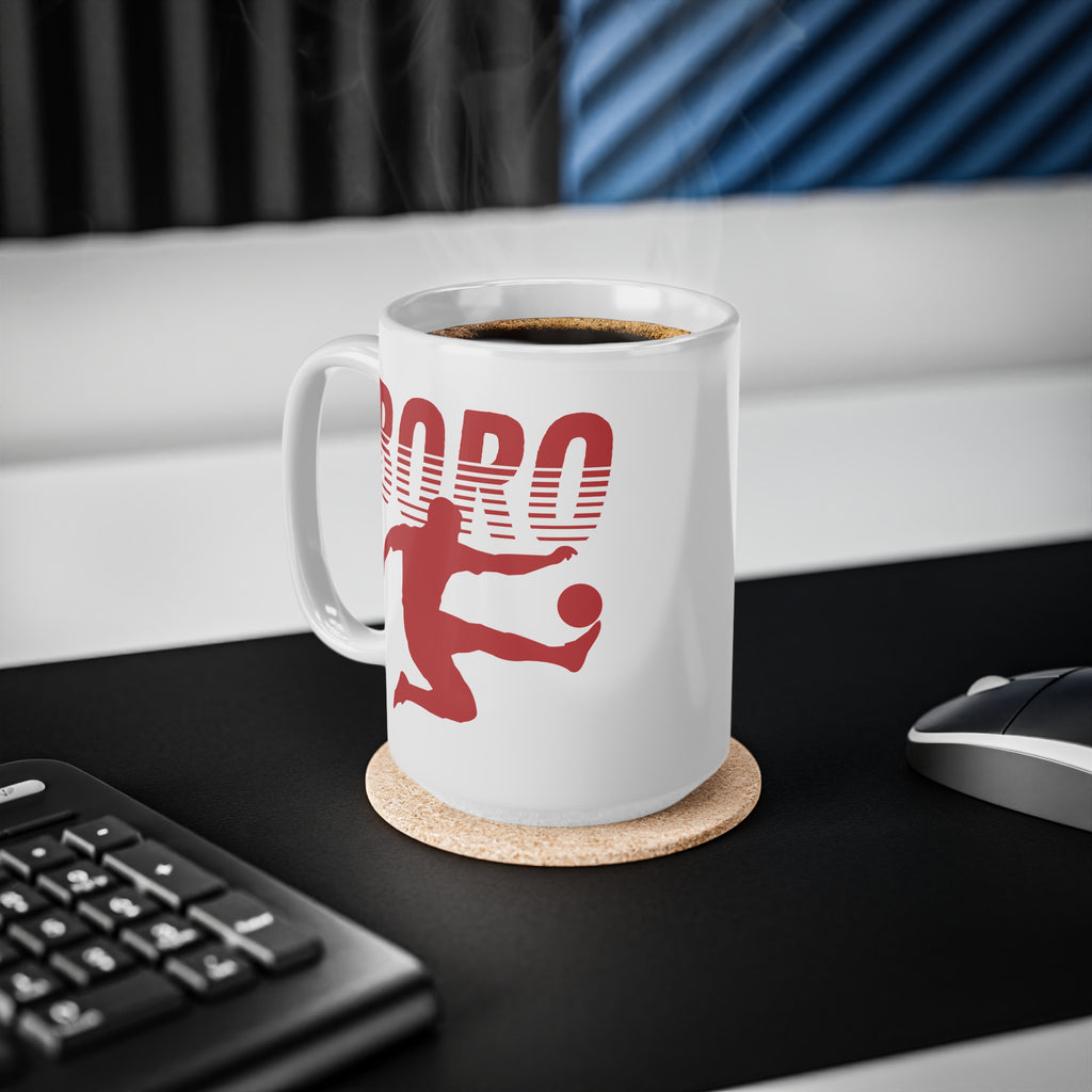 BORO Football Mug — Ceramic Coffee Cup (11oz & 15oz)