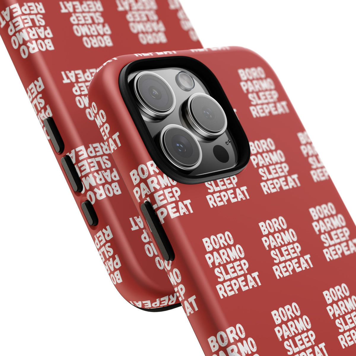 "BORO PARMO SLEEP REPEAT" Phone Case — Red Pattern Tough Case