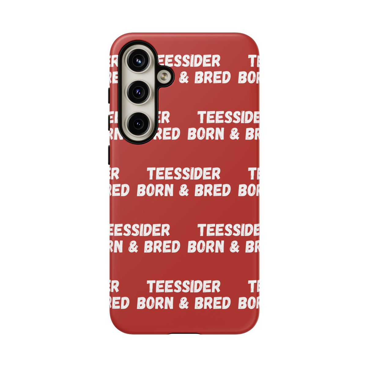 "TEESSIDE BORN & BRED" Phone Case — Red Pattern Tough Case