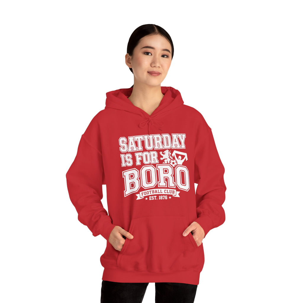 Saturday Is For Boro Hoodie — Football Fan Crewneck Pullover