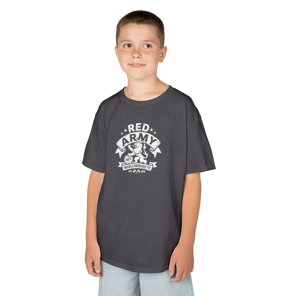 Kids T‑Shirt — "Red Army" BORO Mascot Graphic Tee for Children
