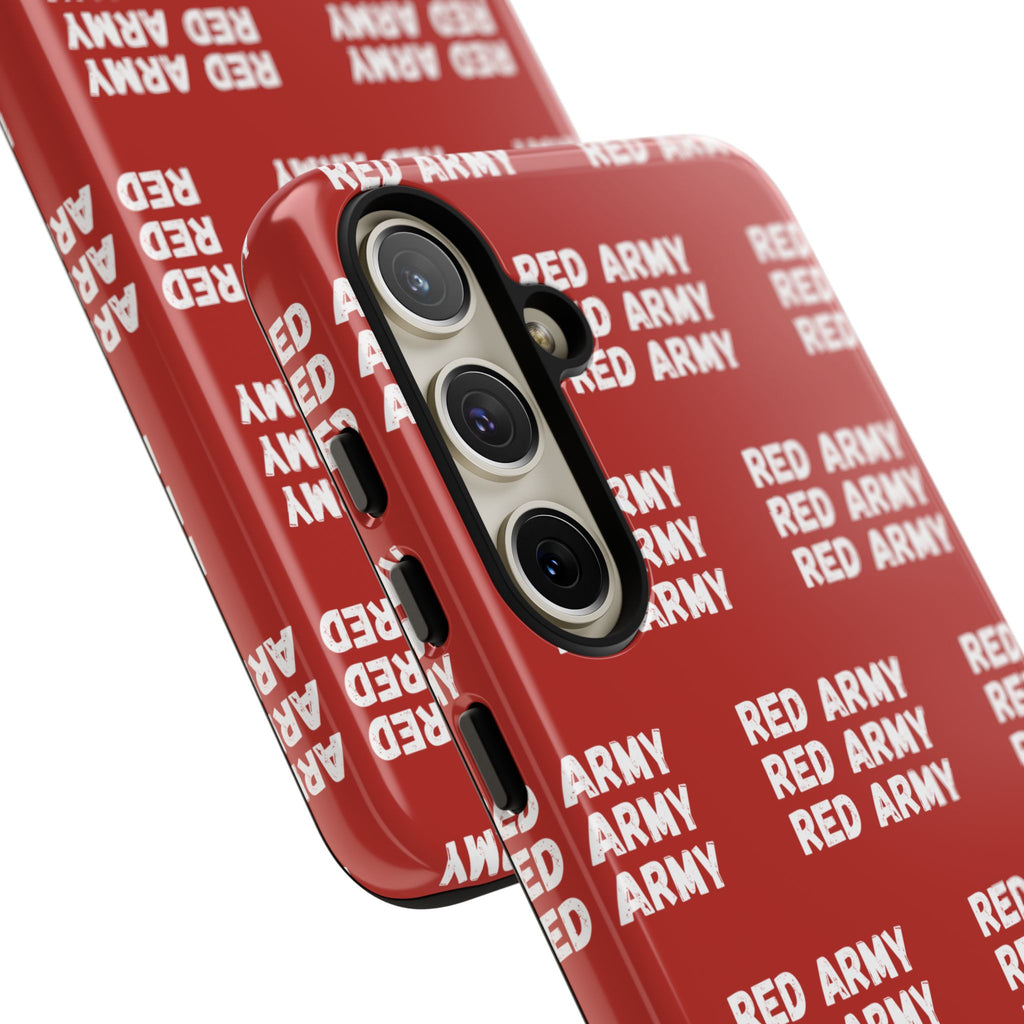 "RED ARMY RED ARMY RED ARMY" Phone Case — Red Pattern Tough Case