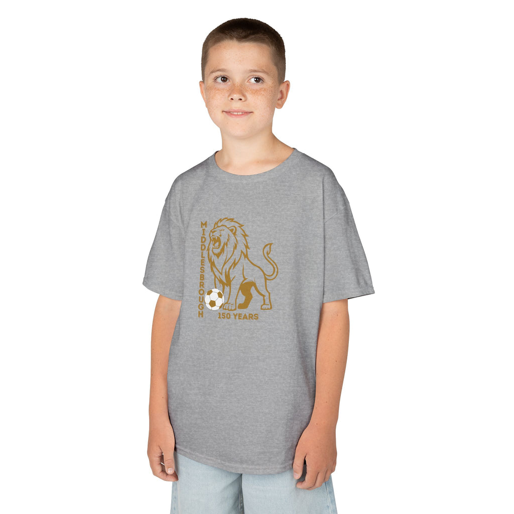 Kids Middlesbrough Lion Graphic Tee — "150 Years" Anniversary Shirt