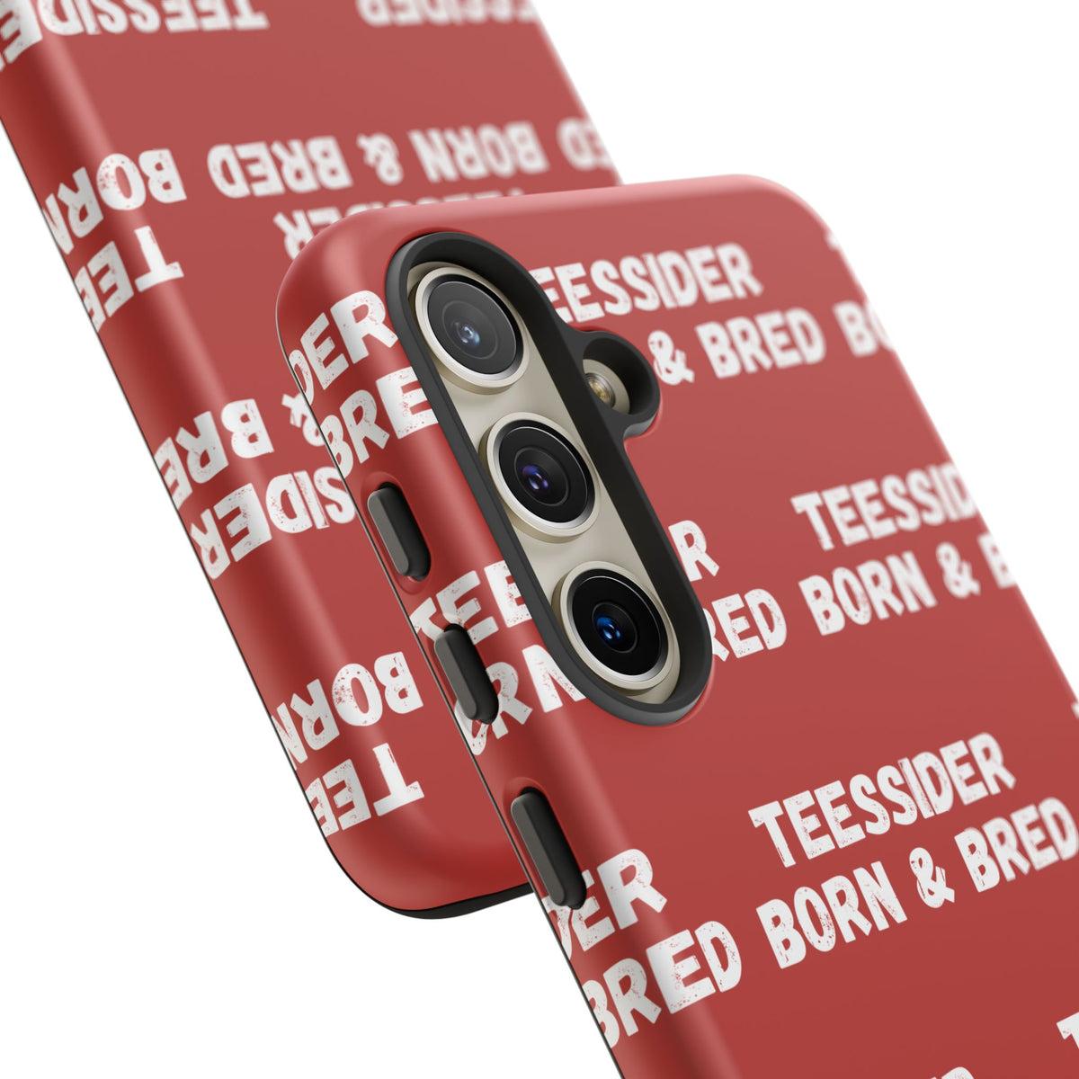 "TEESSIDE BORN & BRED" Phone Case — Red Pattern Tough Case