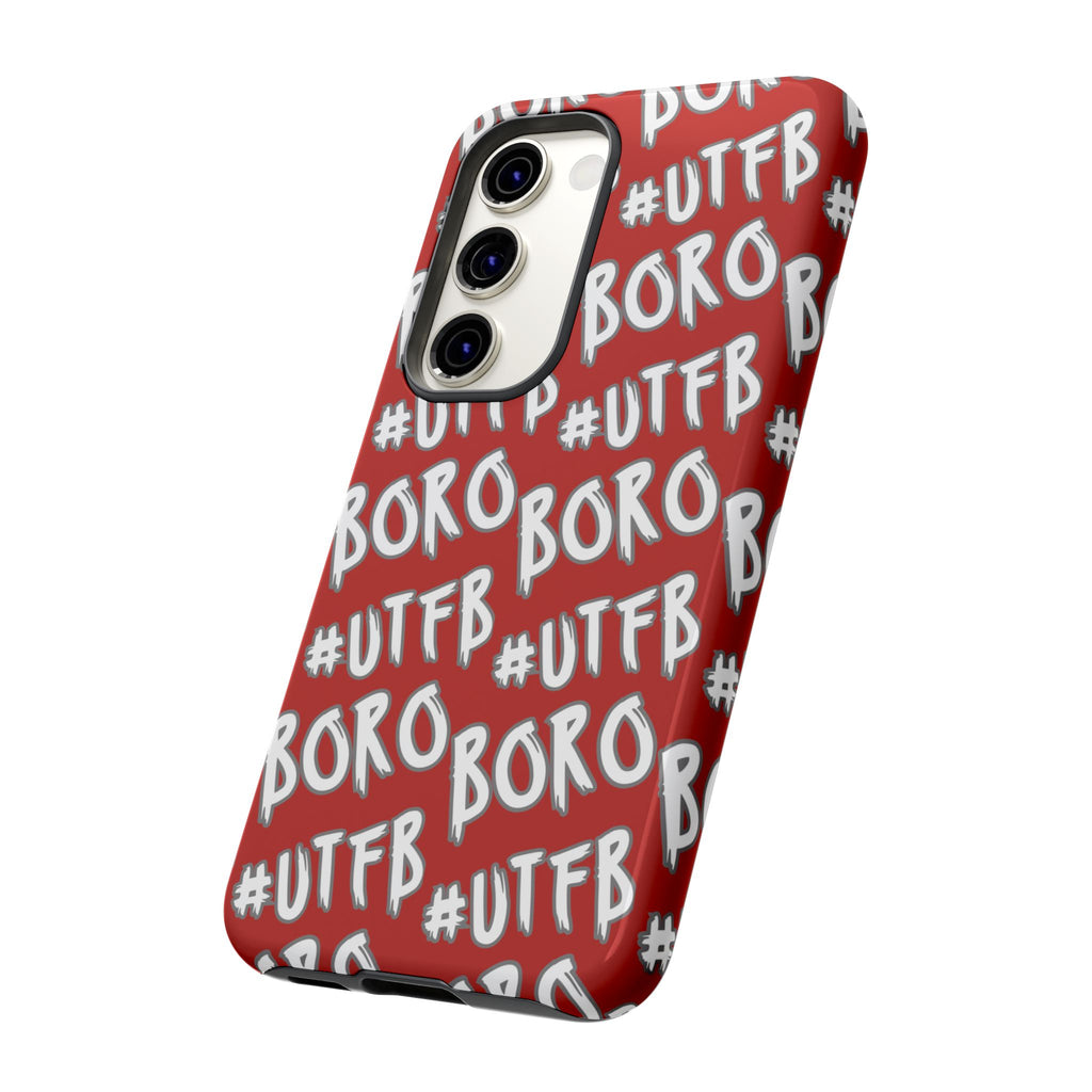 Phone Case — Red #UTFB BORO Pattern Protective Case