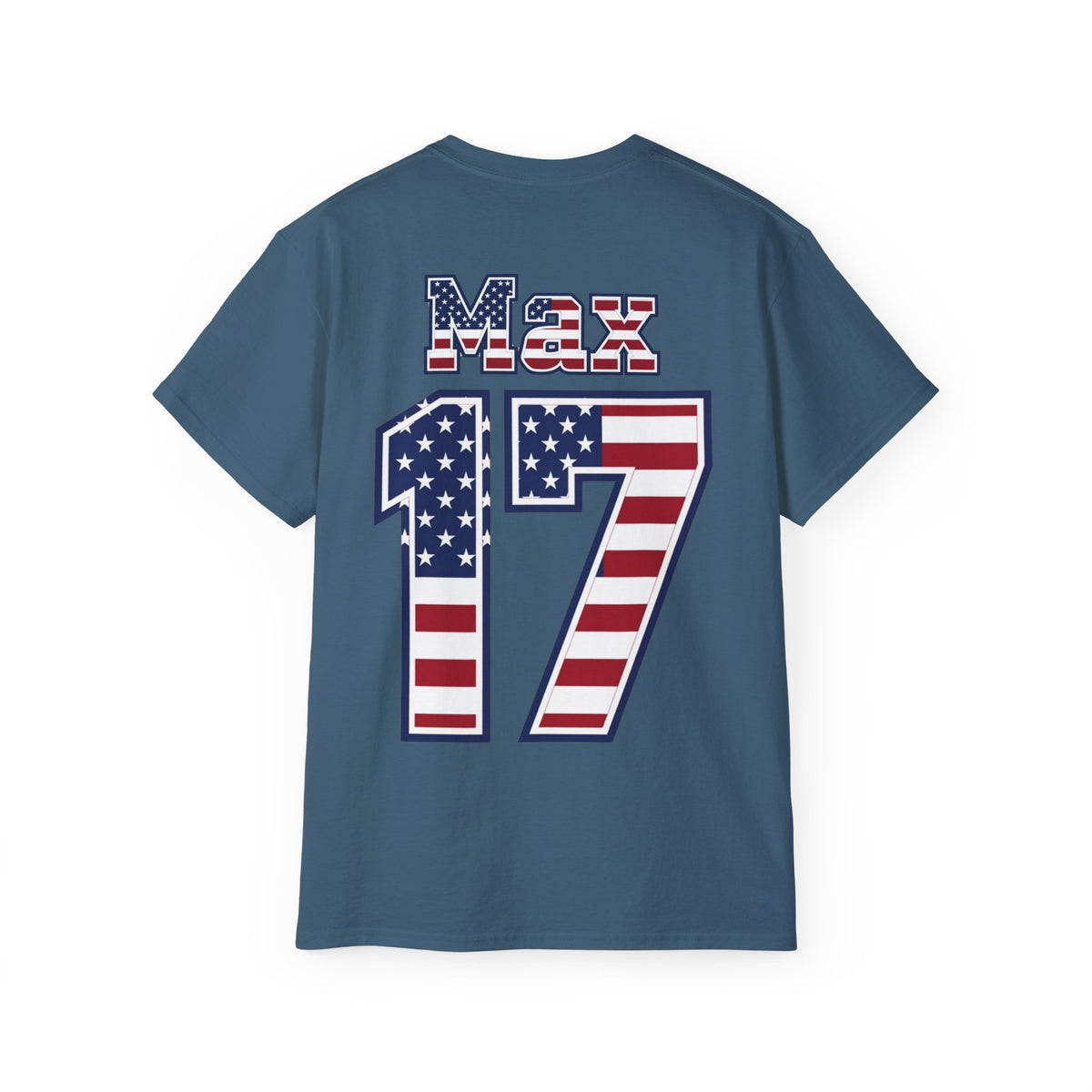 Max Arfsten Number 17 USA Flag Shirt for the BORO 'back print only'