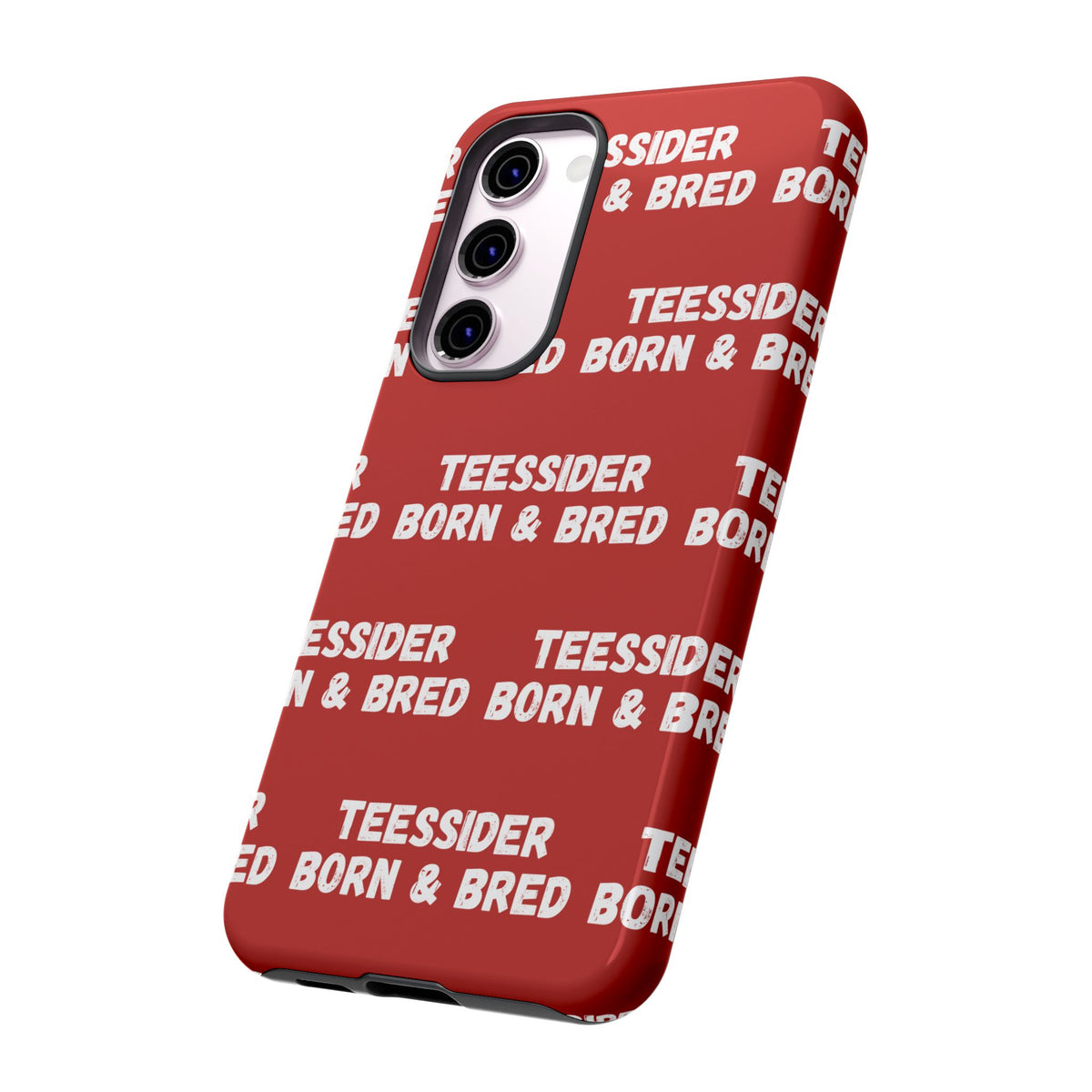 "TEESSIDE BORN & BRED" Phone Case — Red Pattern Tough Case