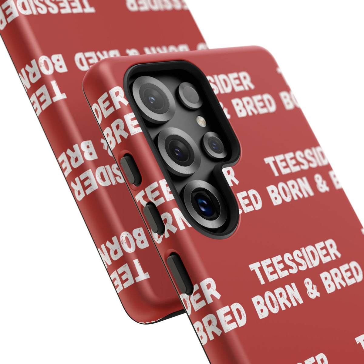 "TEESSIDE BORN & BRED" Phone Case — Red Pattern Tough Case