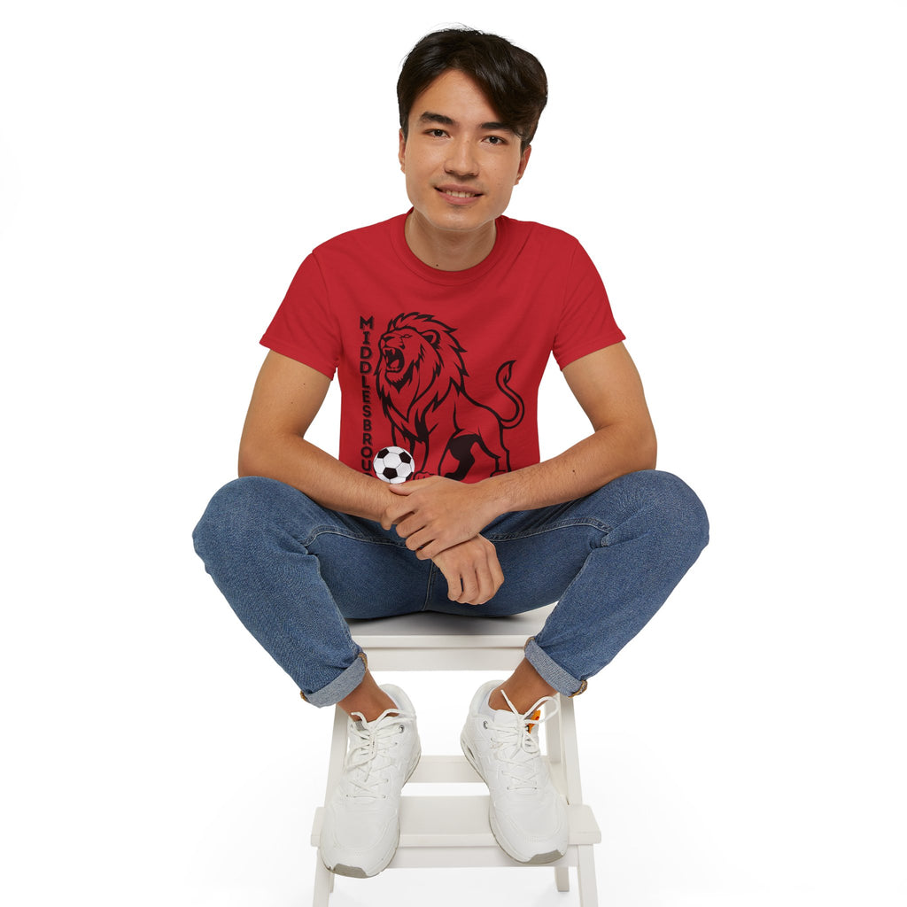Black/Red Middlesbrough 150 Years Lion Football T-Shirt