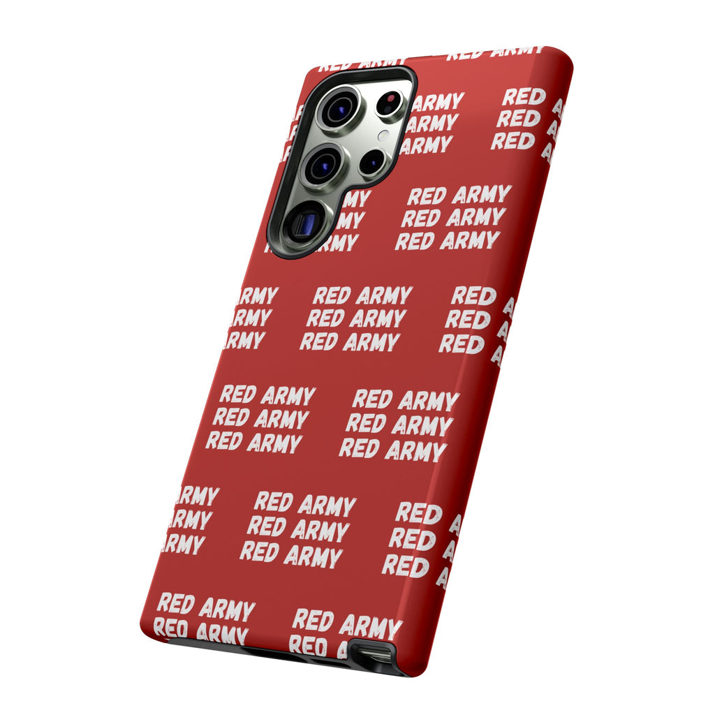 "RED ARMY RED ARMY RED ARMY" Phone Case — Red Pattern Tough Case