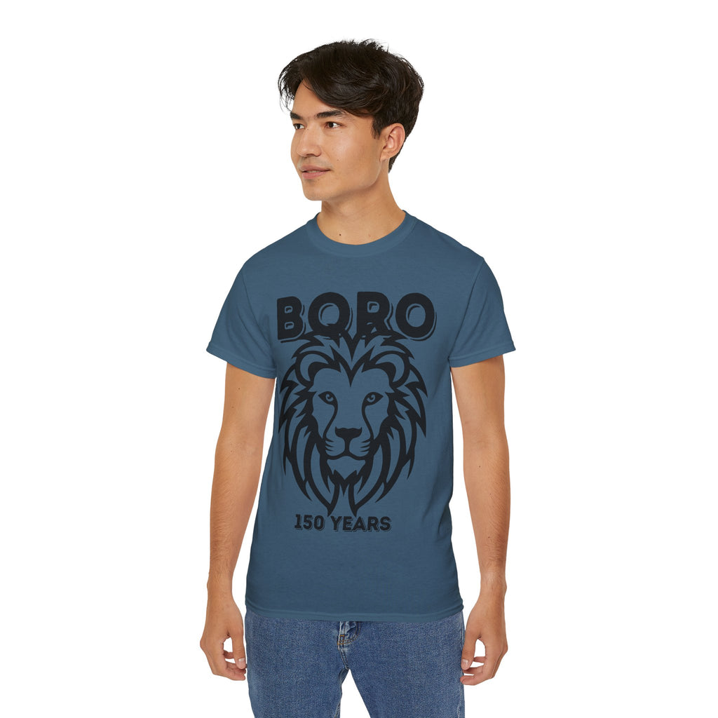 LARGE Black/Red Lion Mascot Tee – BORO 150 Years Commemorative T-Shirt